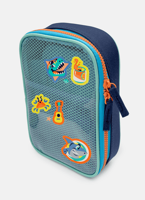 Estojo Grande Azul Color Block